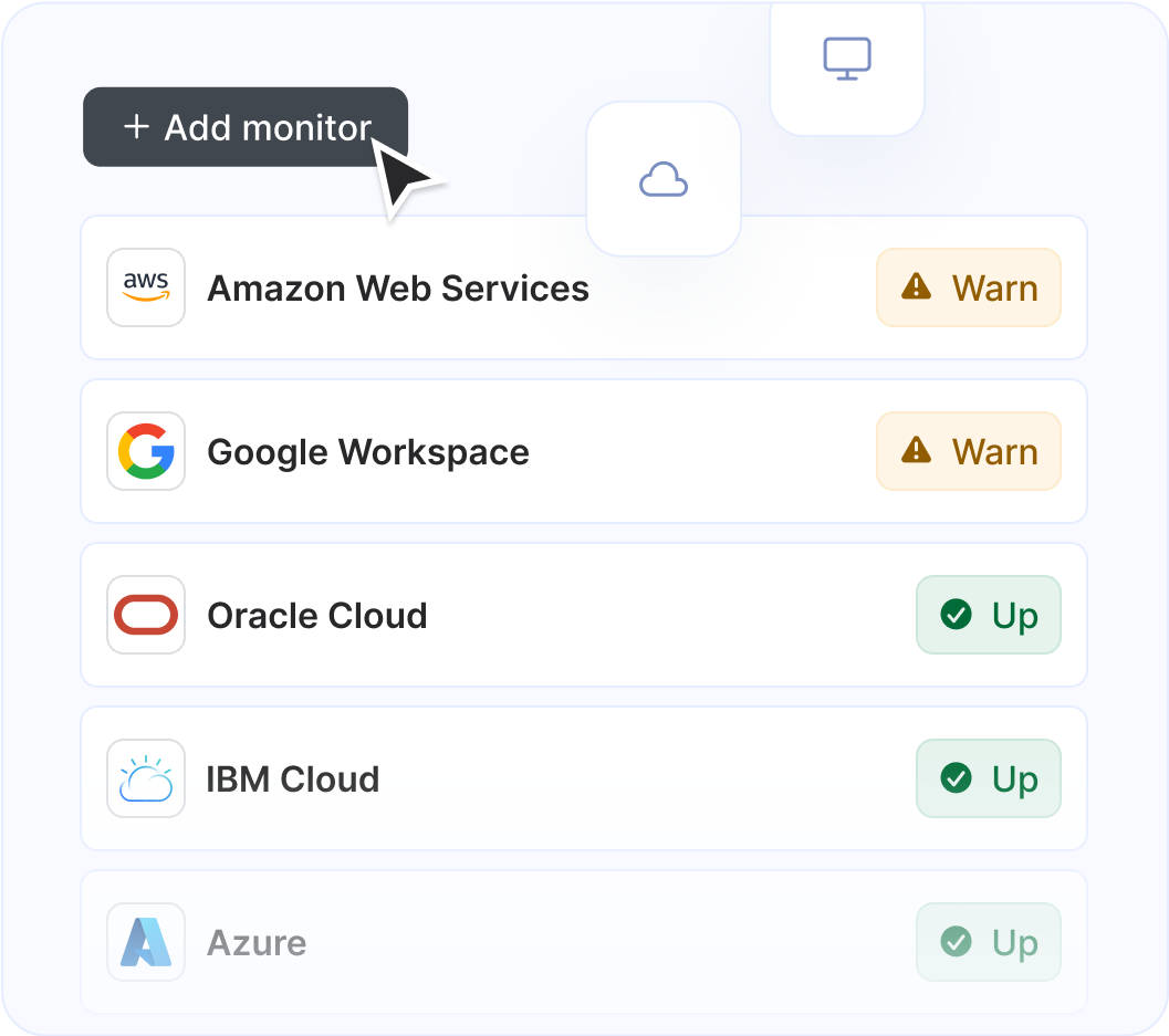 List of tools that monitoring for outage