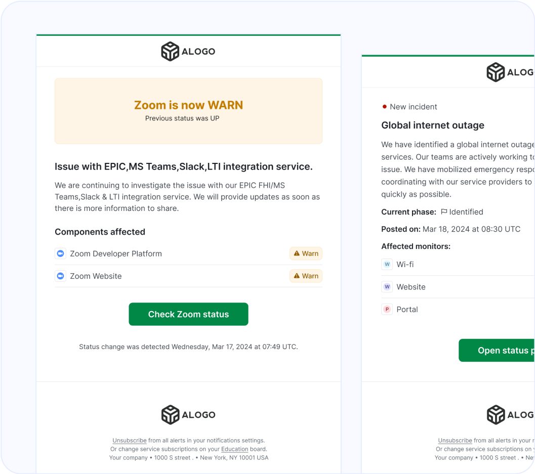 Alerting workflow